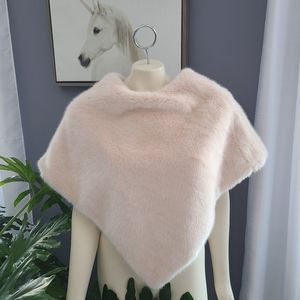 Tourance Quartz Pink Luxury Fur Poncho
